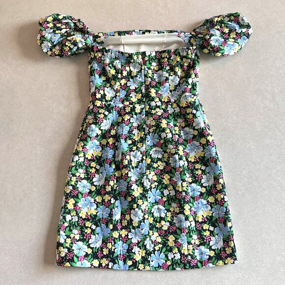 Maje Rapy Floral Off the Shoulder Dress ASO Emily in Paris - Picture 8 of 13